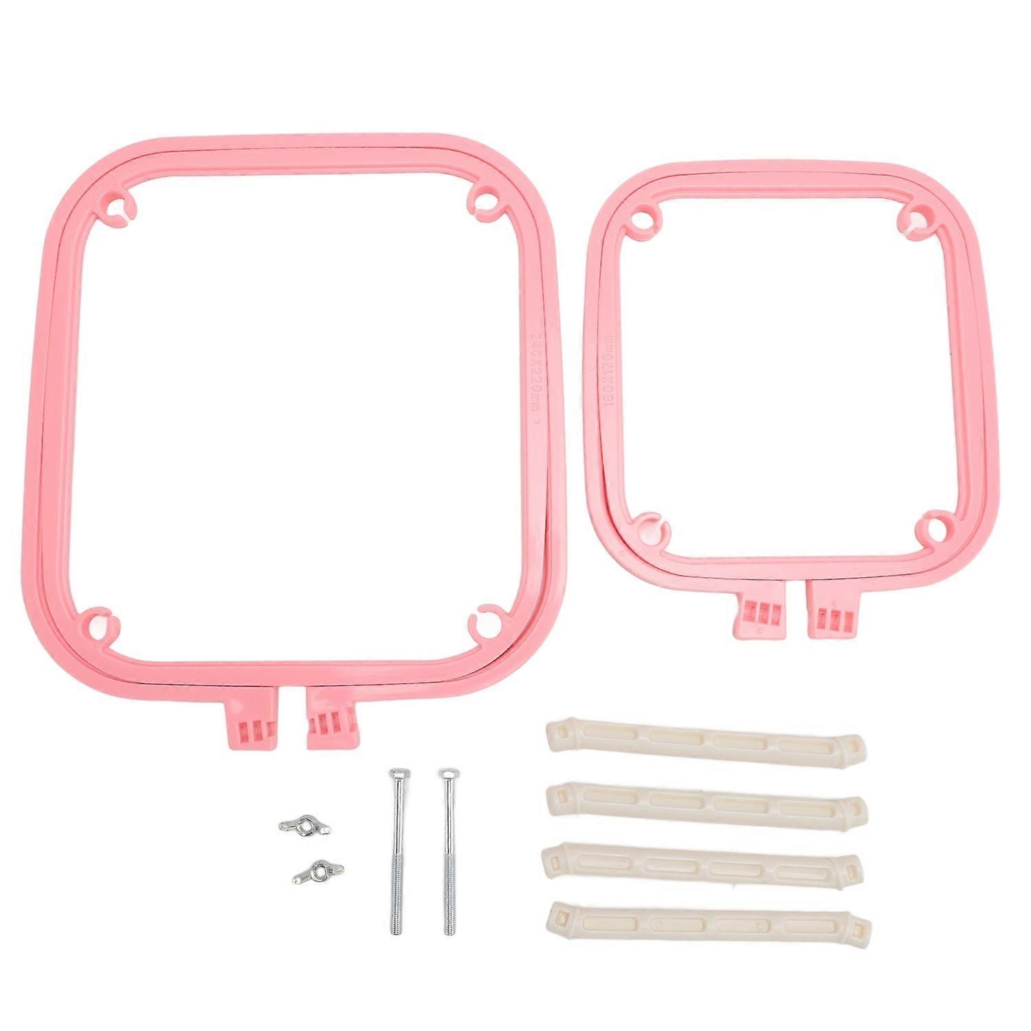 Double Layer Embroidery Frame Stitch Hoop Stand Adjustable Integrated ABS Needlework Holder Tool for