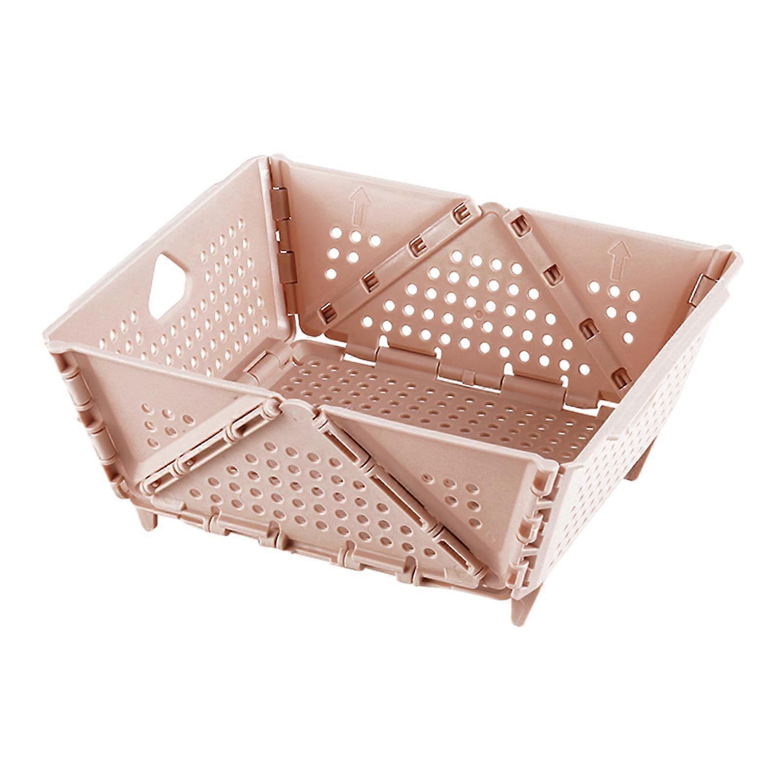 Small Folding Basket Fruit Vegetable Holder Bin Multipurpose Foldable Drain