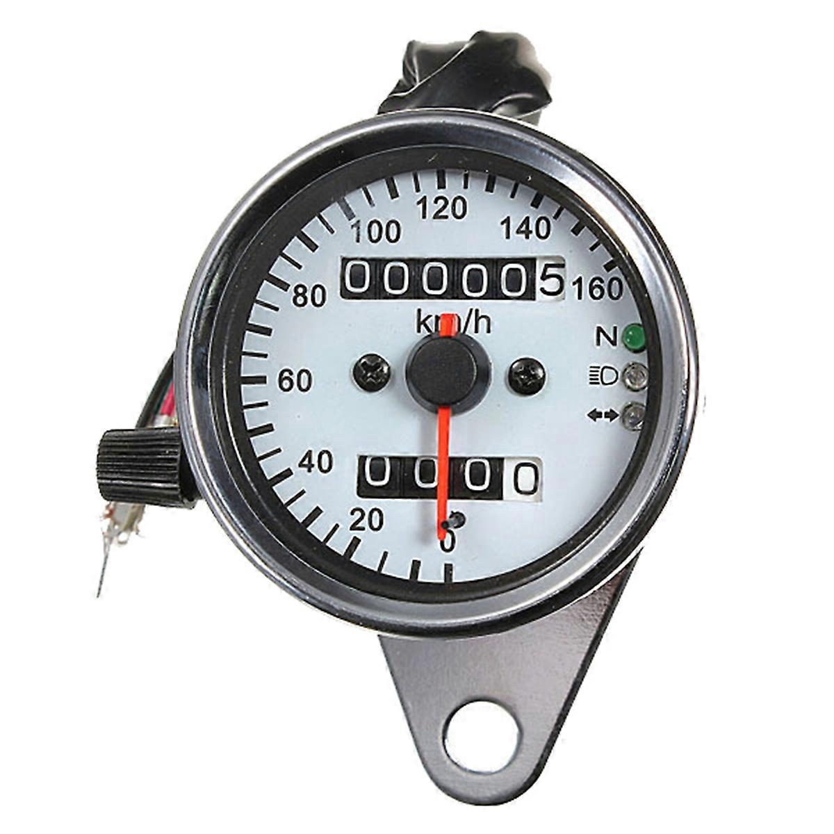 Motorcycle Universal 12V LCD Speedometer Odometer Gauge Dual Purpose with LED Signal Light Backligh