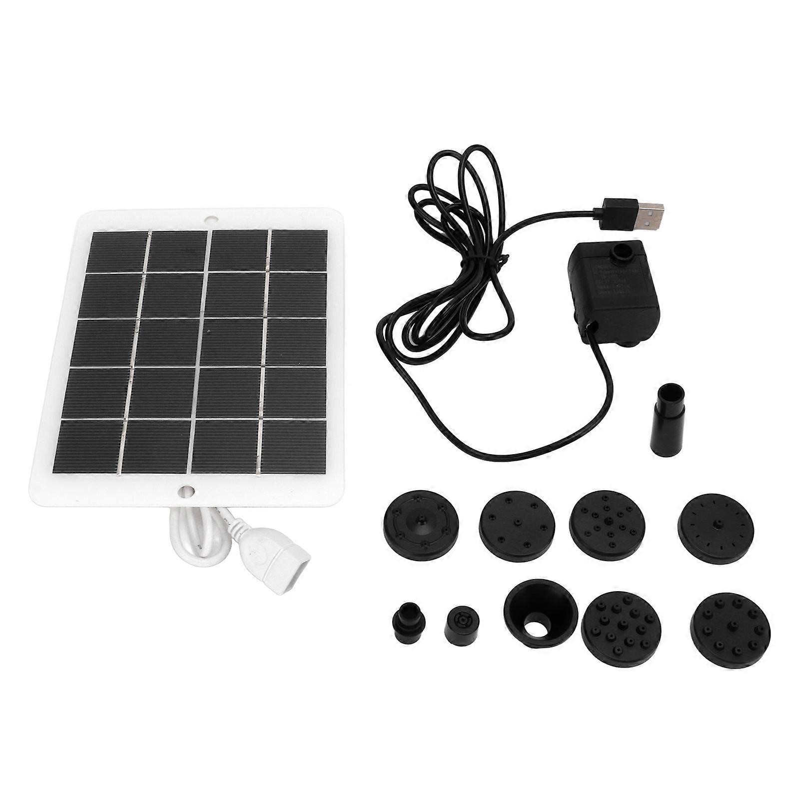 Solar Water Fountain Pump 3W 5V 120L/H for Landscape Garden and Outdoor Pond