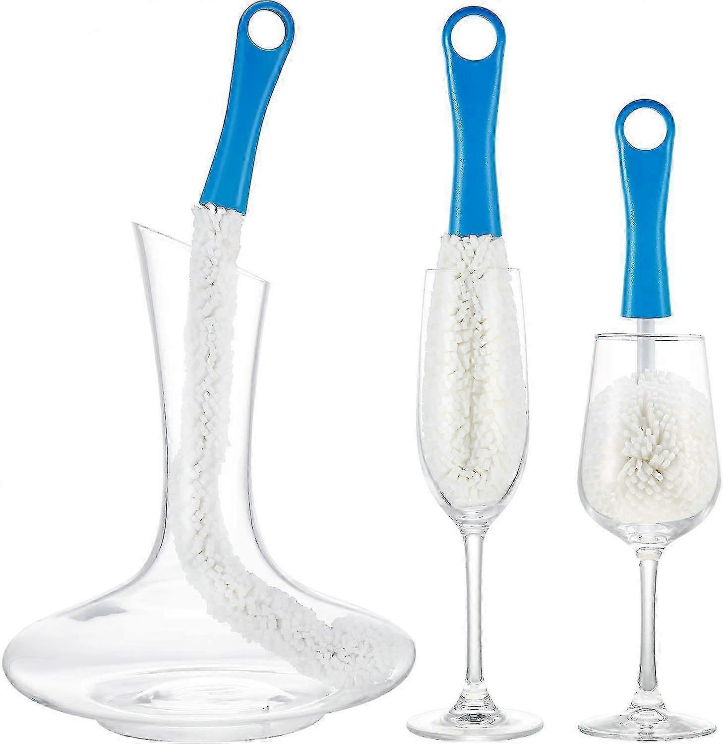 Flexible Wine Carafe Cleaning Brush & Balls for Bottles