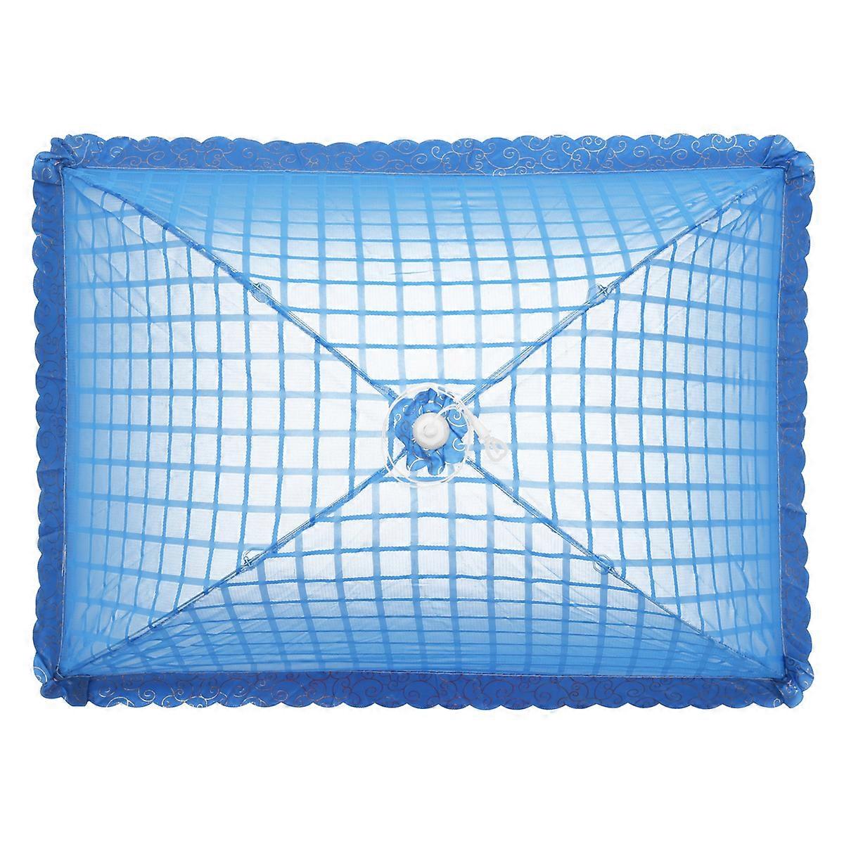 Set of 1 Square Mesh Screen Umbrella Food Cover Net Tents Reusable and Folding 72x51cm for Picnic/BB