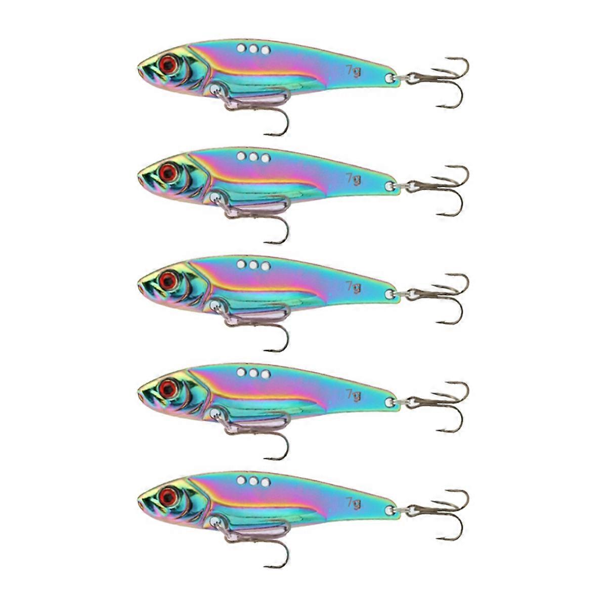 5Pcs Luya Iron Vib Realistic Swim Layer Fishing Lures Set