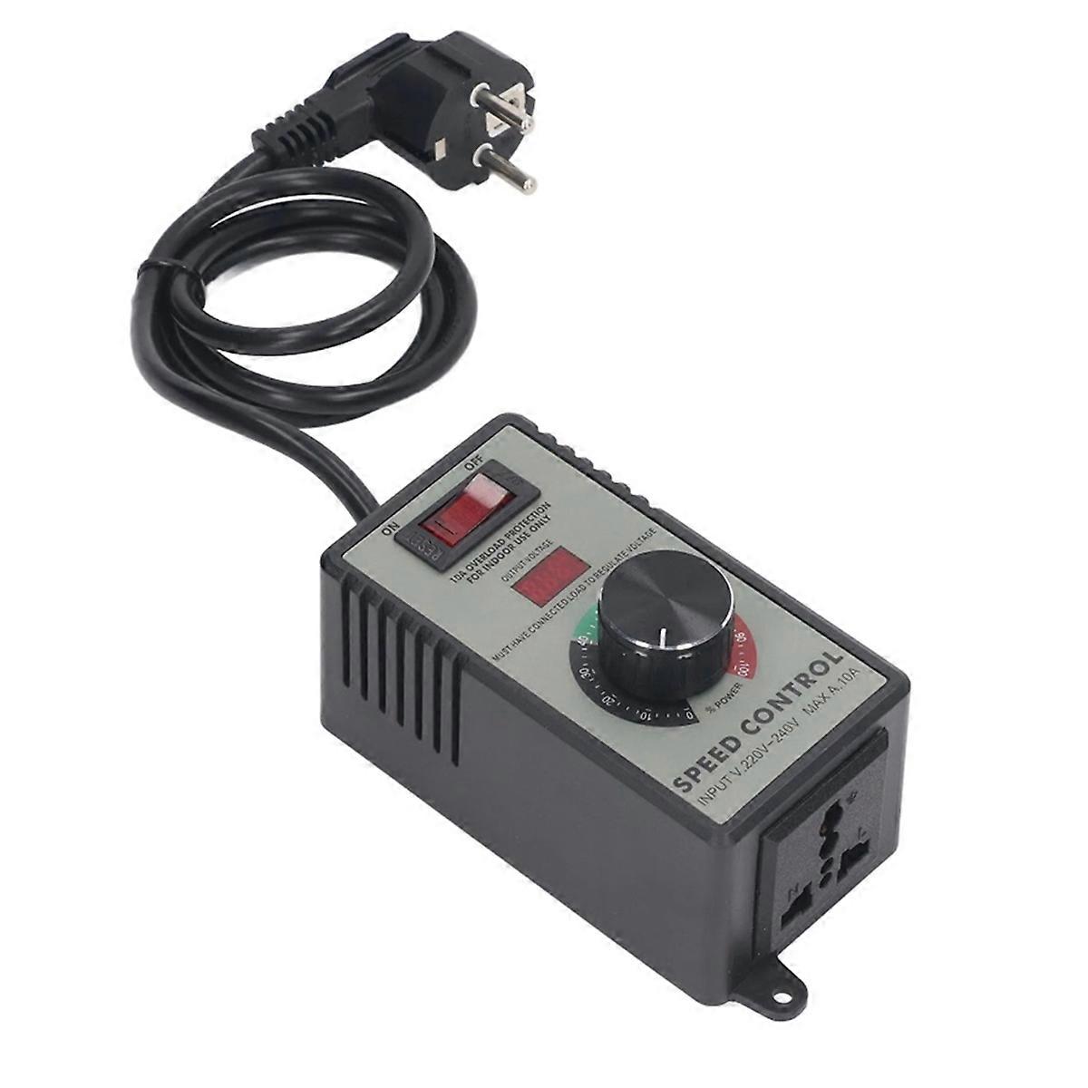 AC Motor Speed Controller Angle Grinder Fan Variable Speed Controller 10A Universal European Plug AC