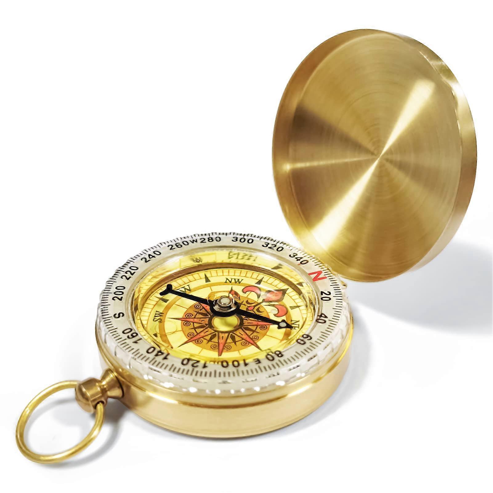 Survival Pocket Compass Glow In The Dark Compact Portable Outdoor Camping Navigation Tool Luminous Dial