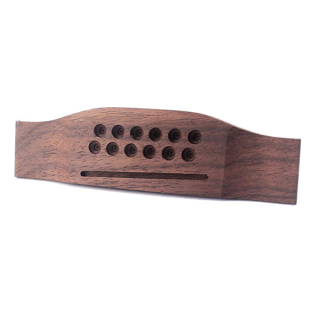 Rosewood Bridge for 12 String Acoustic Guitar Accessories Part Replacement Brown