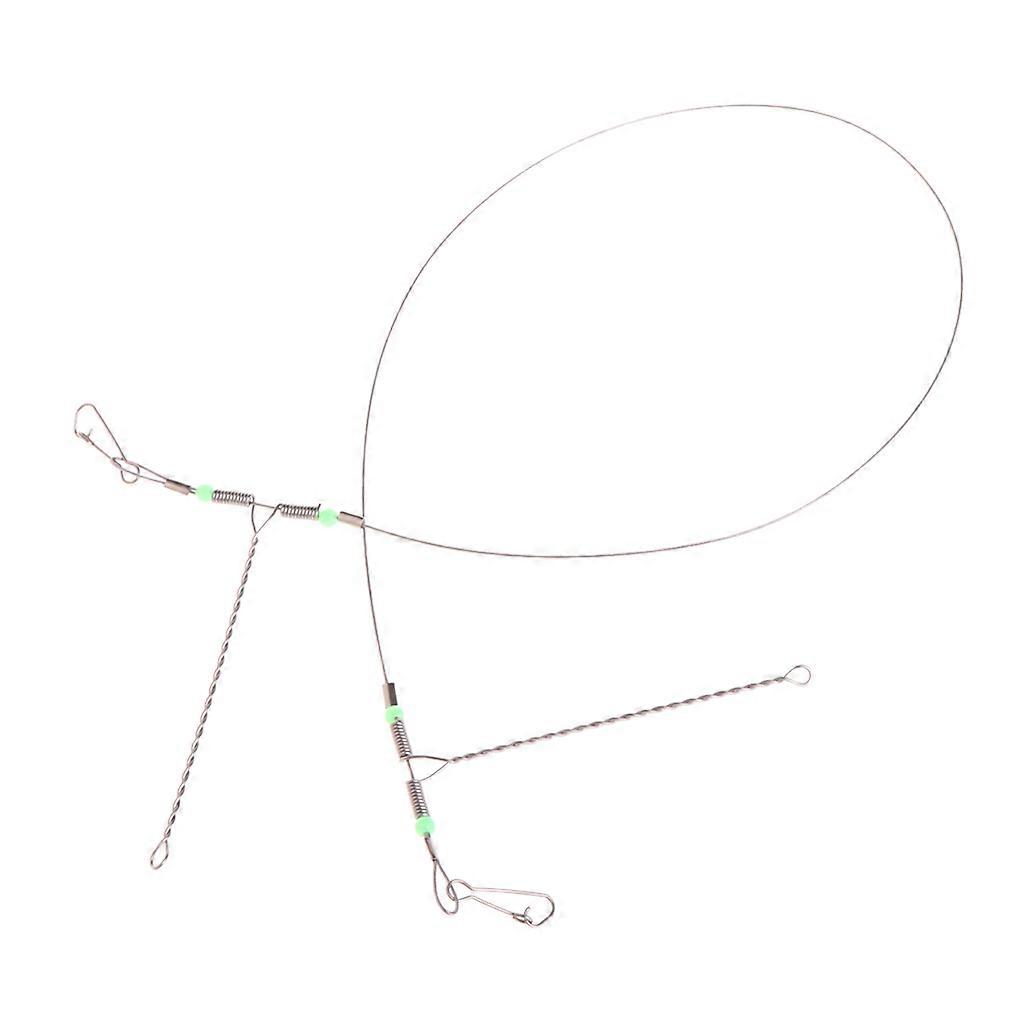 Sea Fishing Swivel String Hook Anti-Winding Steel Rigs Wire Leader Hooks Line
