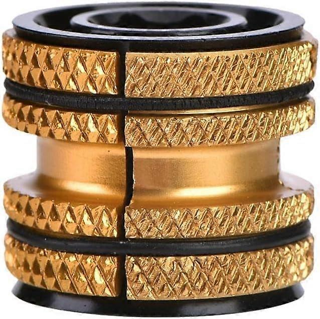 Bicycle Headset Expander Plug, Bike Headset Compressor Plug for 28.6mm Carbon Fork Parts(Gold) Headset Expander Plug