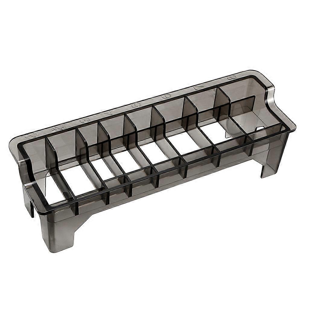 8 Grid Guide Limit Comb Storage Box Hair Clipper Organizer for Case Salon Barber Black