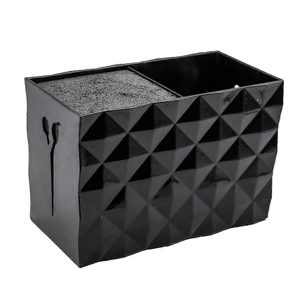 Double Row Scissors Storage Box Plastic Practical Clipper for Case for Pro Salon Black