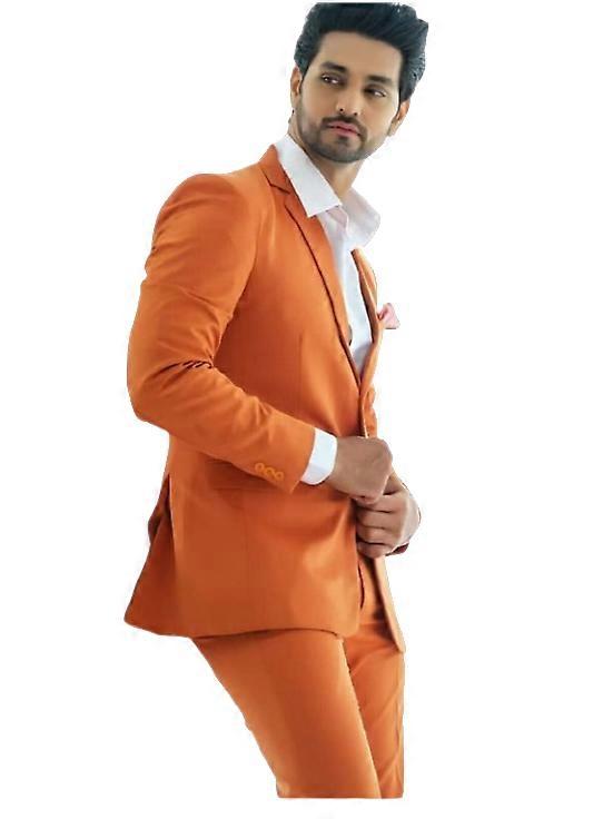 Tuxedo 2Pcs Solid Slim Fit Suit For Men