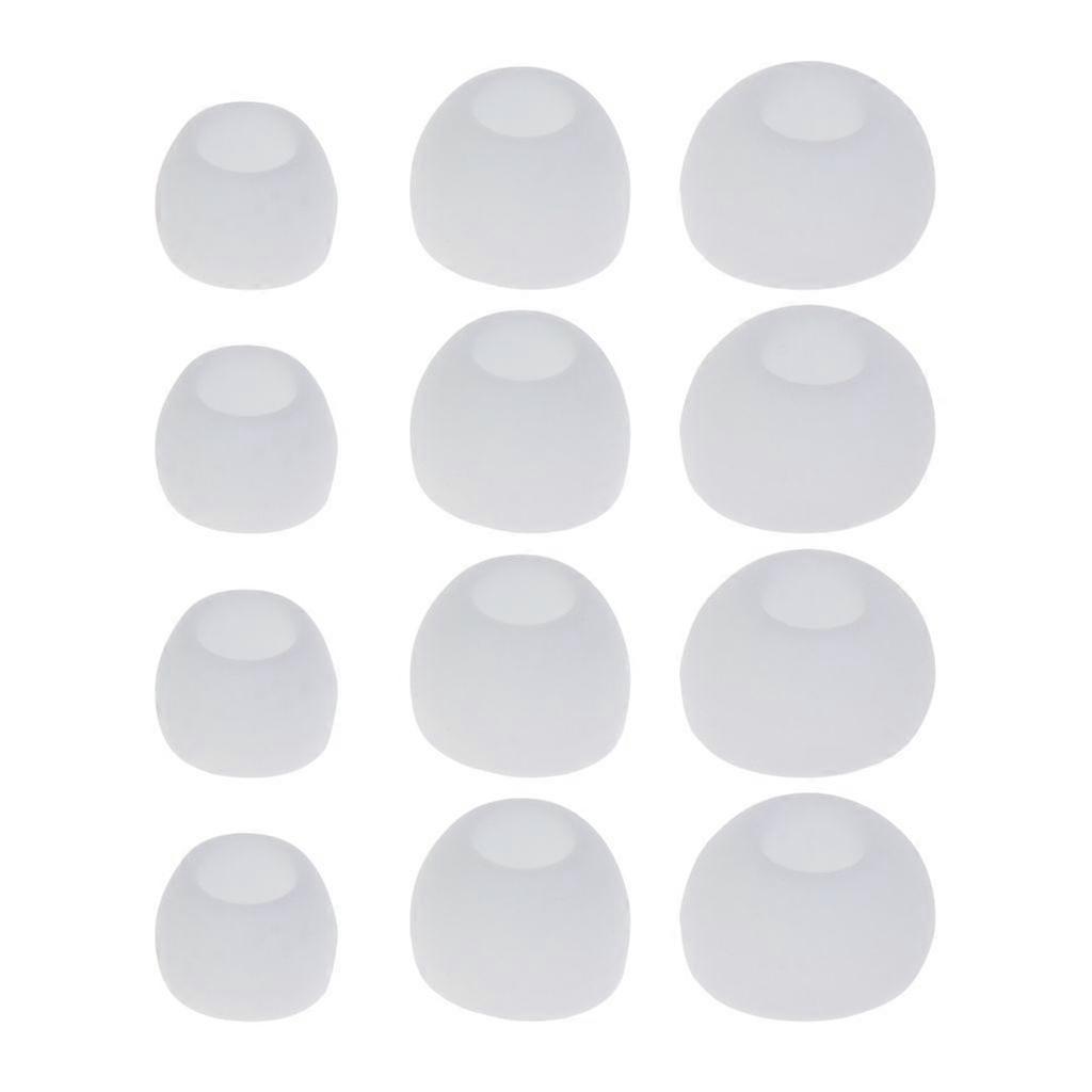 12Pcs Silicone Buds Ear Tips S/M/L Sizes Earbuds Soft Rubber Flexible Eartips