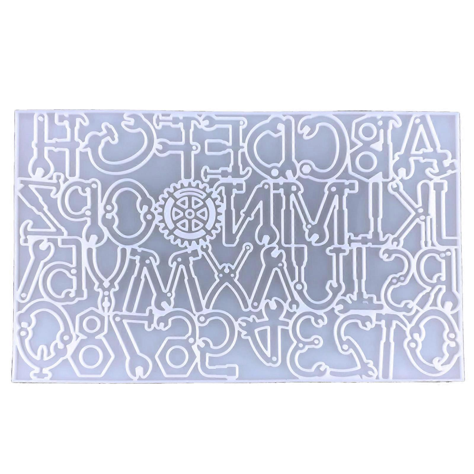 יציב סיליקון מכתב עובש אביזר נייד ליצירת קישוטים מותאמים אישית לבית ואירועים מיוחדים לבן