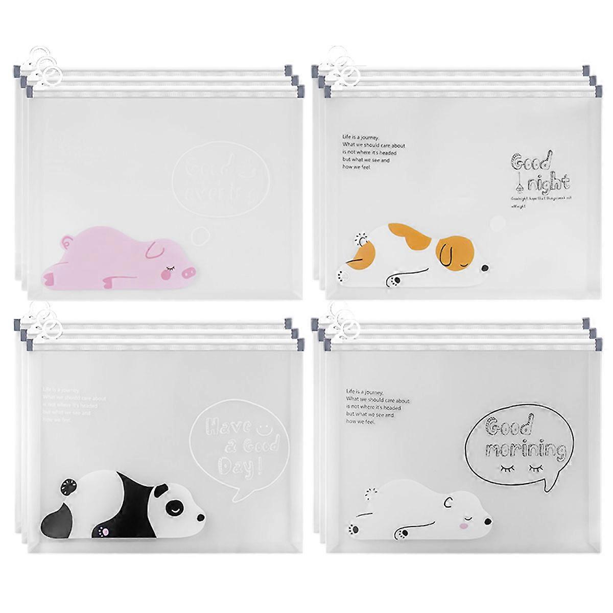 Plastic envelope, super thick plastic folder, with expansion folding plate, reusable transparent document pouch