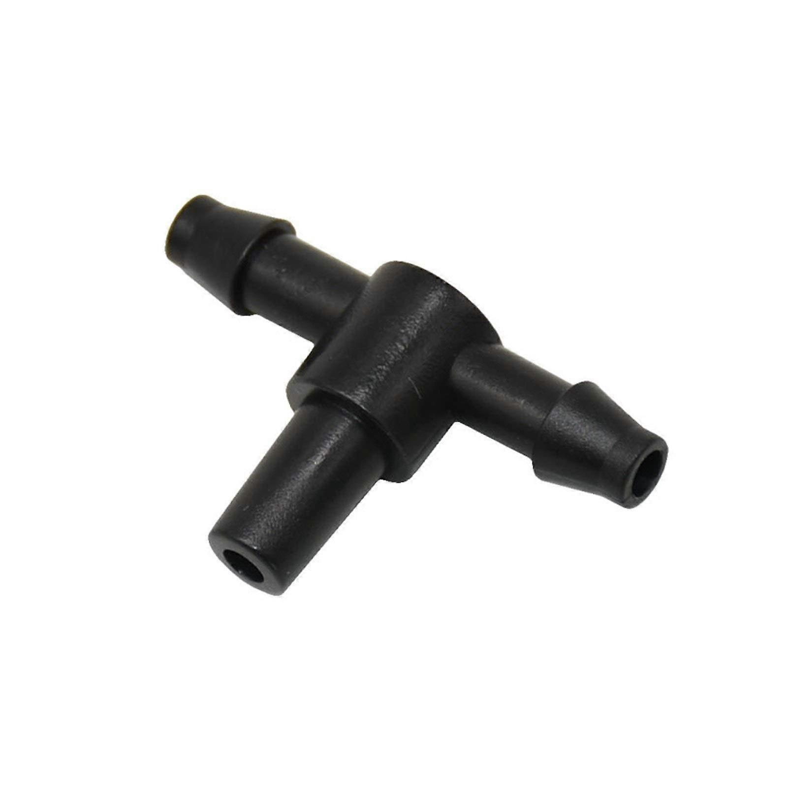 Household Hose Adapter Garden Hose Nozzle Connector 1/4 inch to ThreeWay 6Mm Connector Atomizing Nozzle TType Manifold Accessories 25 Pieces/Black