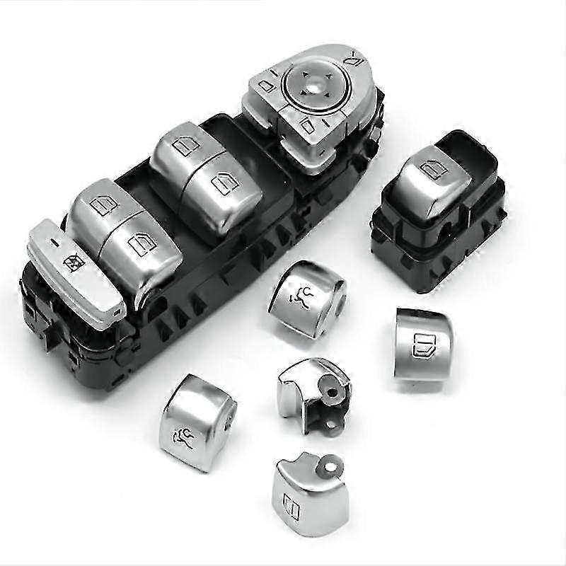 suitable for Car Window Switch Repair Button Cover Glass Lift Control Switch Cap Fit For Mercedes-Benz W205 W253 W213 C E GLC Class-YI WU CHUN HUI