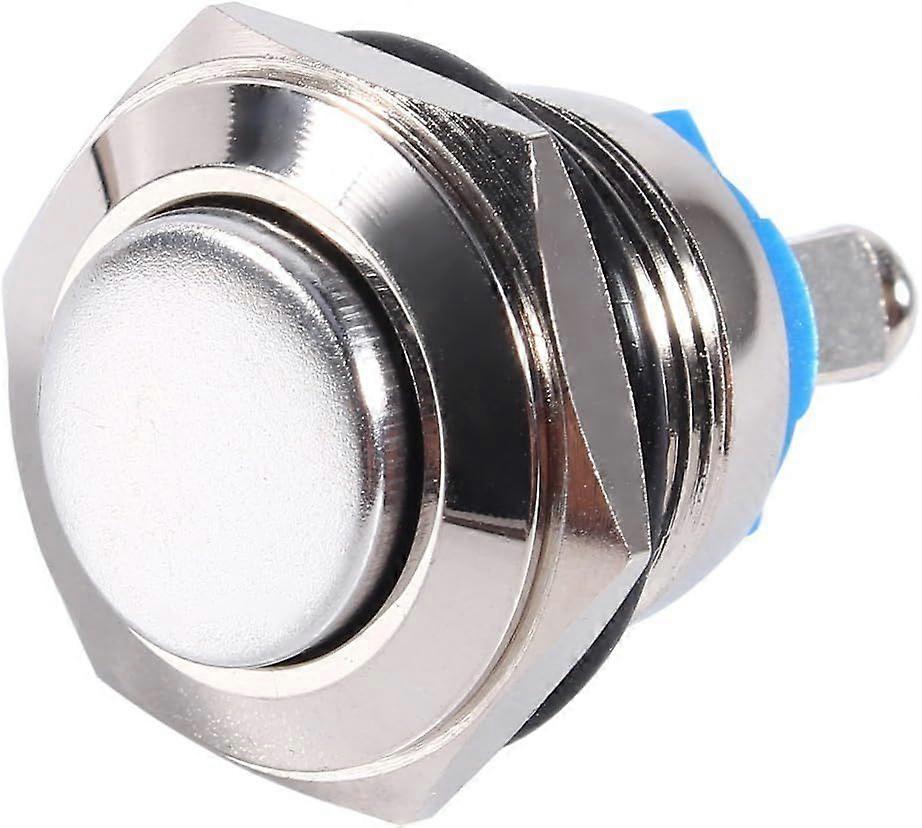 Momentary Push Button Stainless Steel Screw Terminals Waterproof Button(Flat Head)