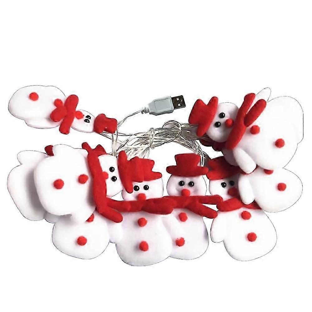 LED Christmas Fabric Plush Light String Christmas Tree Holiday Home Decoration Lantern Pendant