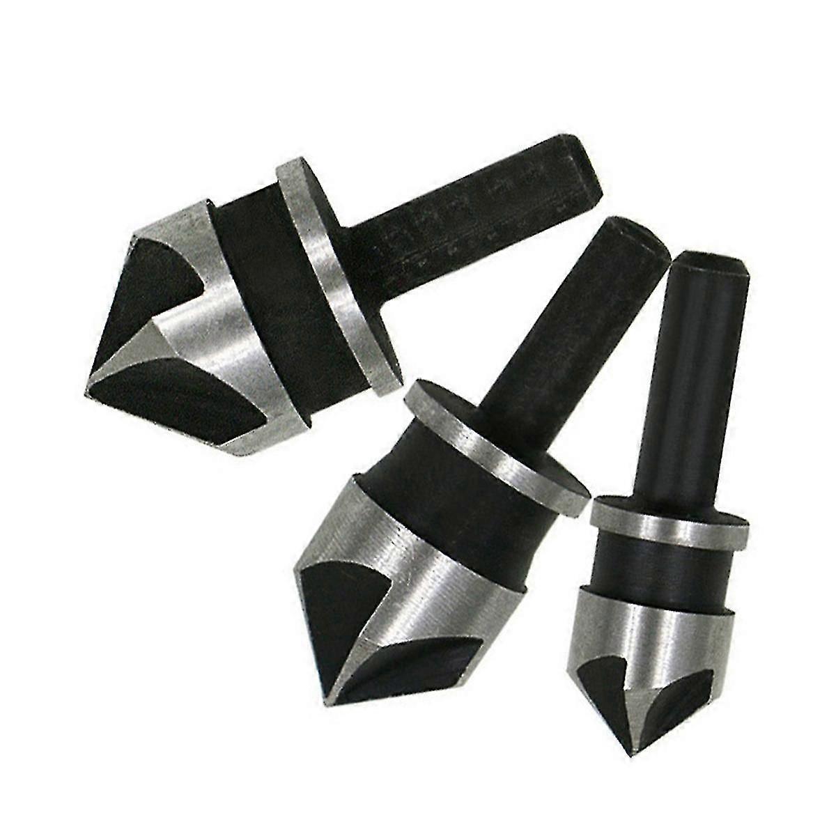 3Pcs 5-Edge Chamfering Knife Set Compatible with Woodworking Drilling