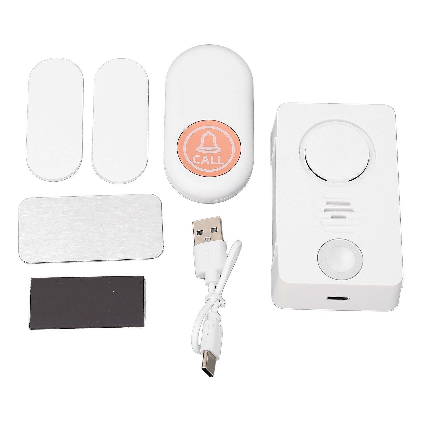 Home Wireless Caregiver Pager - 656FT Range, One-Click Call, Adjustable Volume, Easy Install
