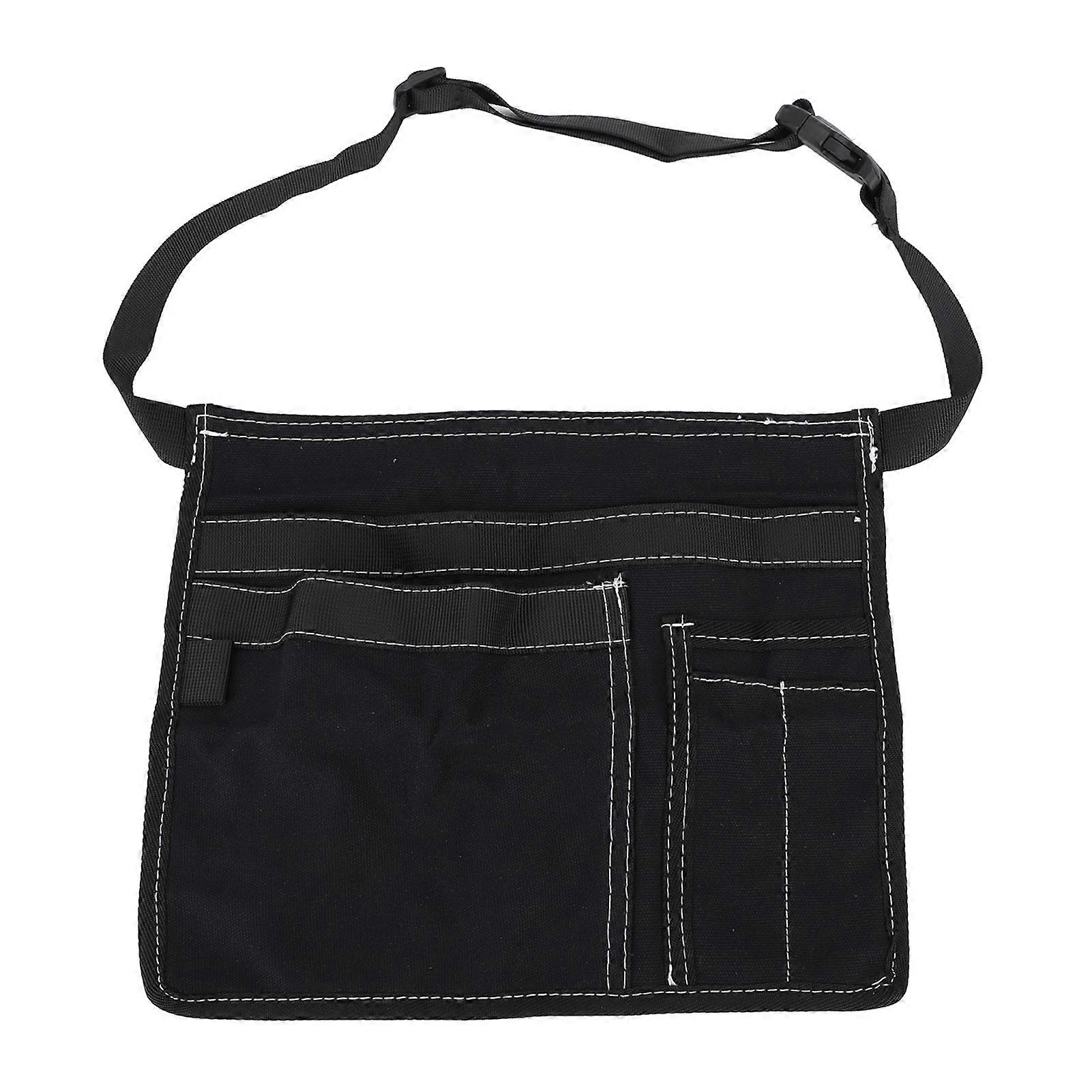 Single Side Tool Belt Pouch Black Oxford Cloth Adjustable Utility Tool Belt Bag for Various Sized Tools Accessories