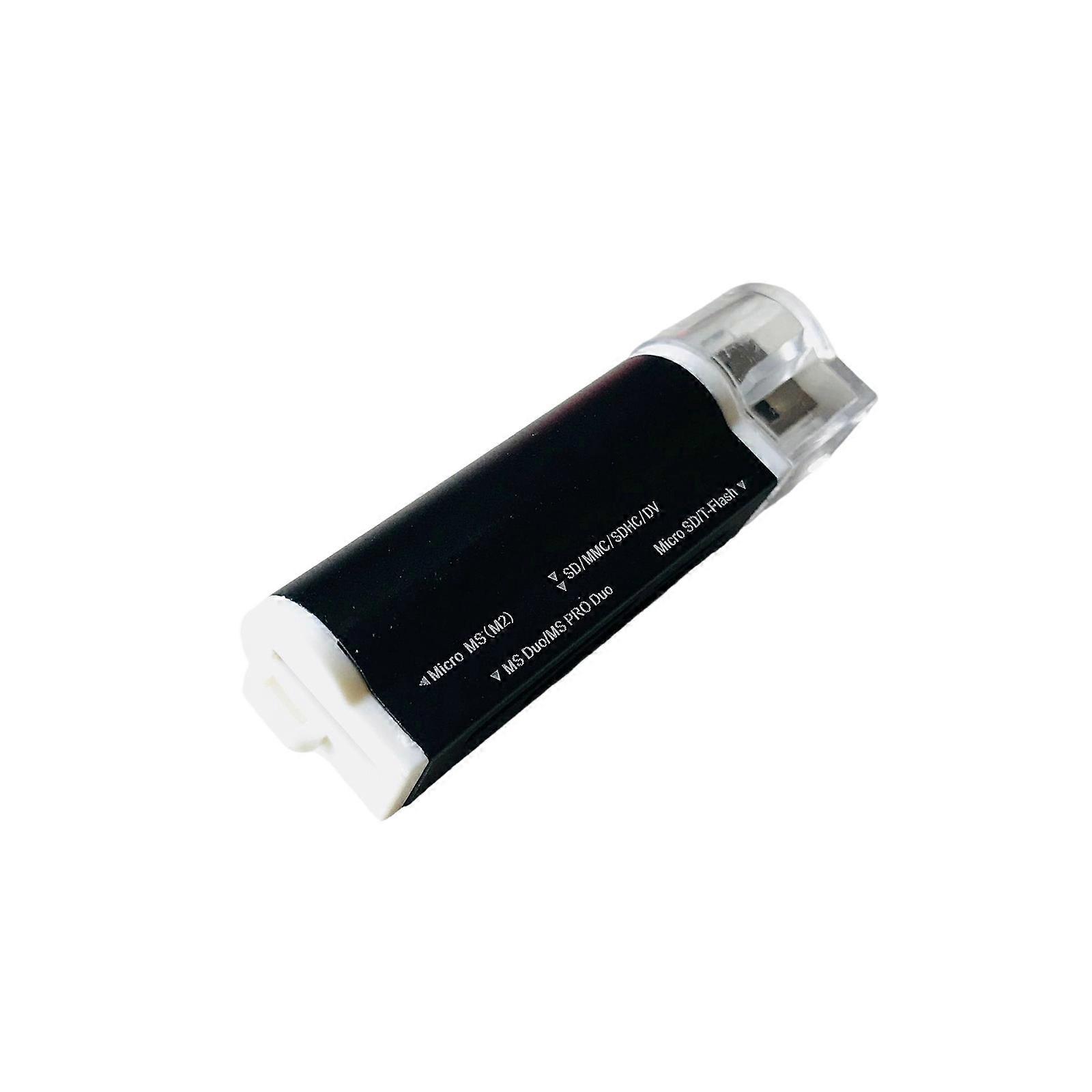 Metal Shell USB Memory Card Reader Memory Sticks Adapter for SDTF MMCs MMCs SDXC Cards  Black