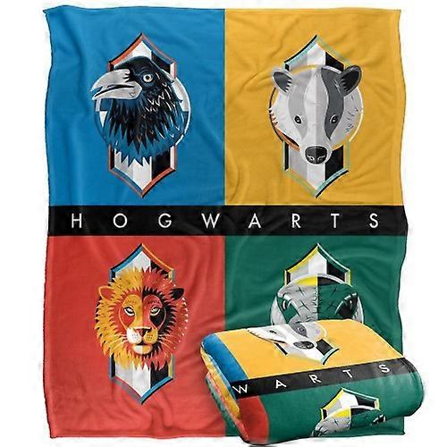 Harry Potter Bold Hogwarts Houses Blanket