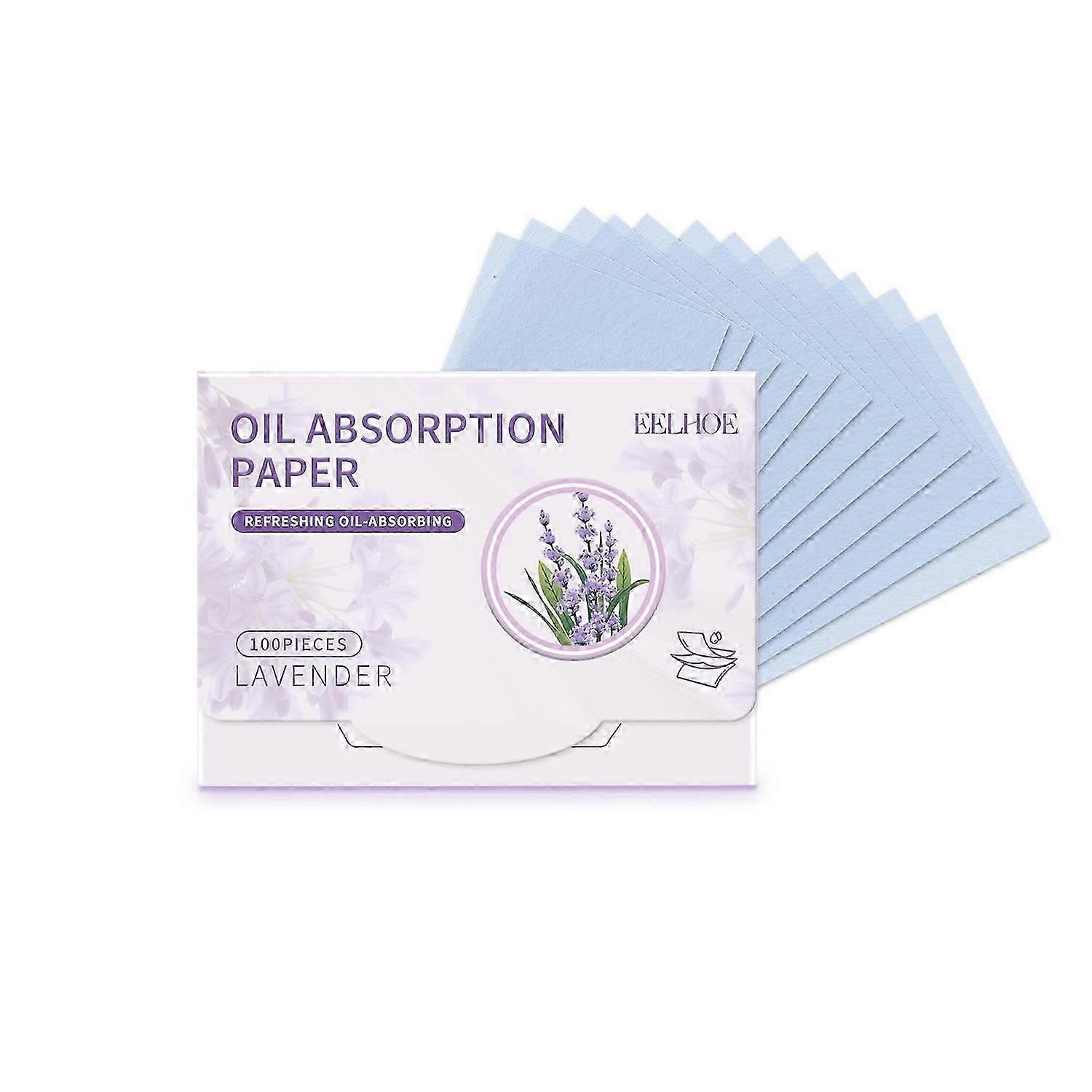 EELHOE Convenient Oil Blotting Paper, With Powder Puff Mirror Face Blotting Paper Refreshing Oil Con