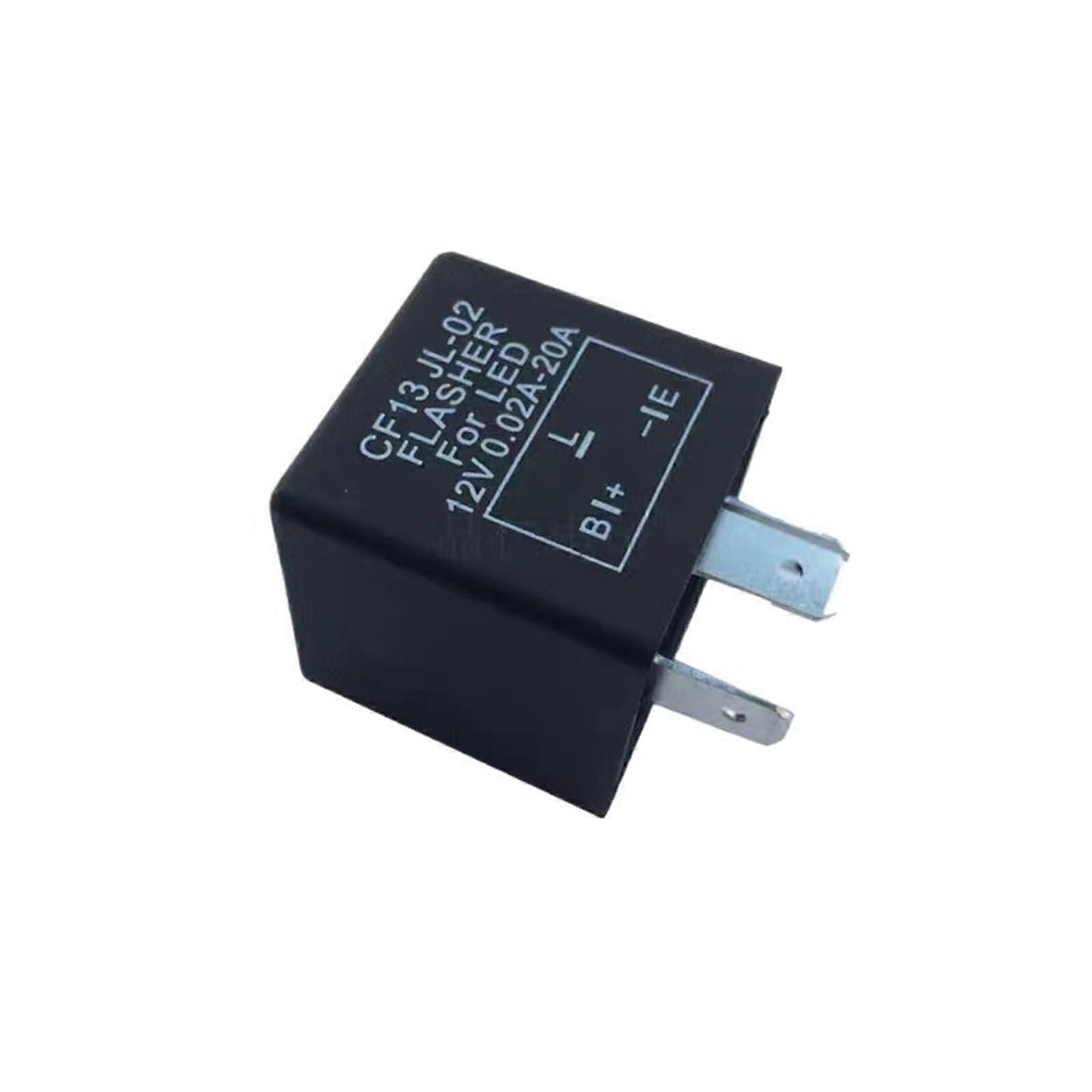 Car Flasher Relay CF13/14 12V LED Light, Adjustable/Non-Adjustable, Compatible with Motorcycles and Vehicles