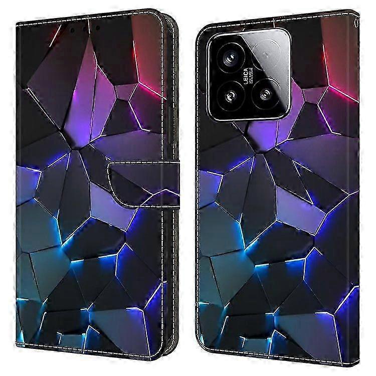 Phone Case For Xiaomi 15, With Card Slot Pattern Printed Tpu+pu Leather Flip Phone Cover