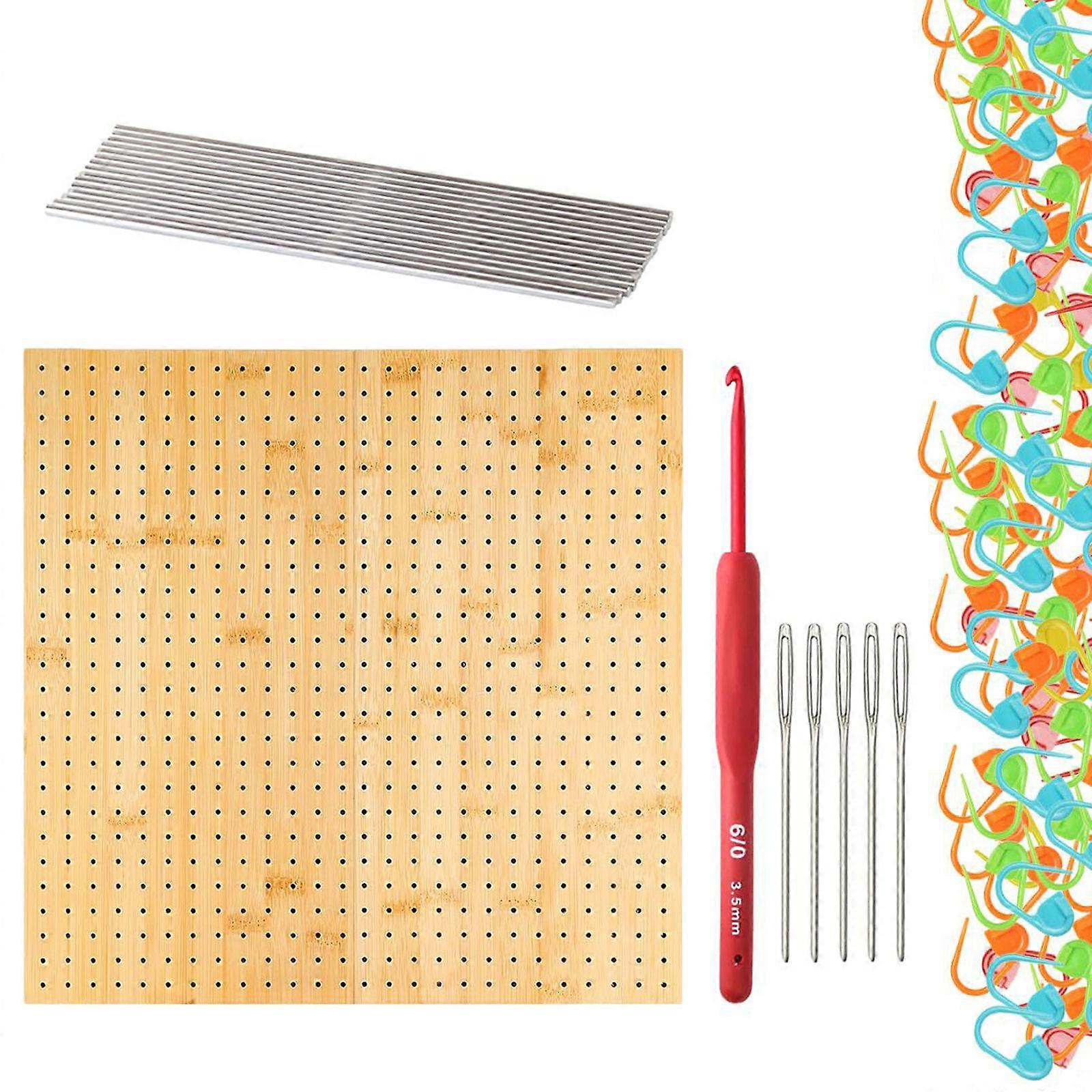Crochet Blocking Board with 20 Peg, Granny Square Blocking Board Crochet Blocking Boards for Crochet Knitting Project
