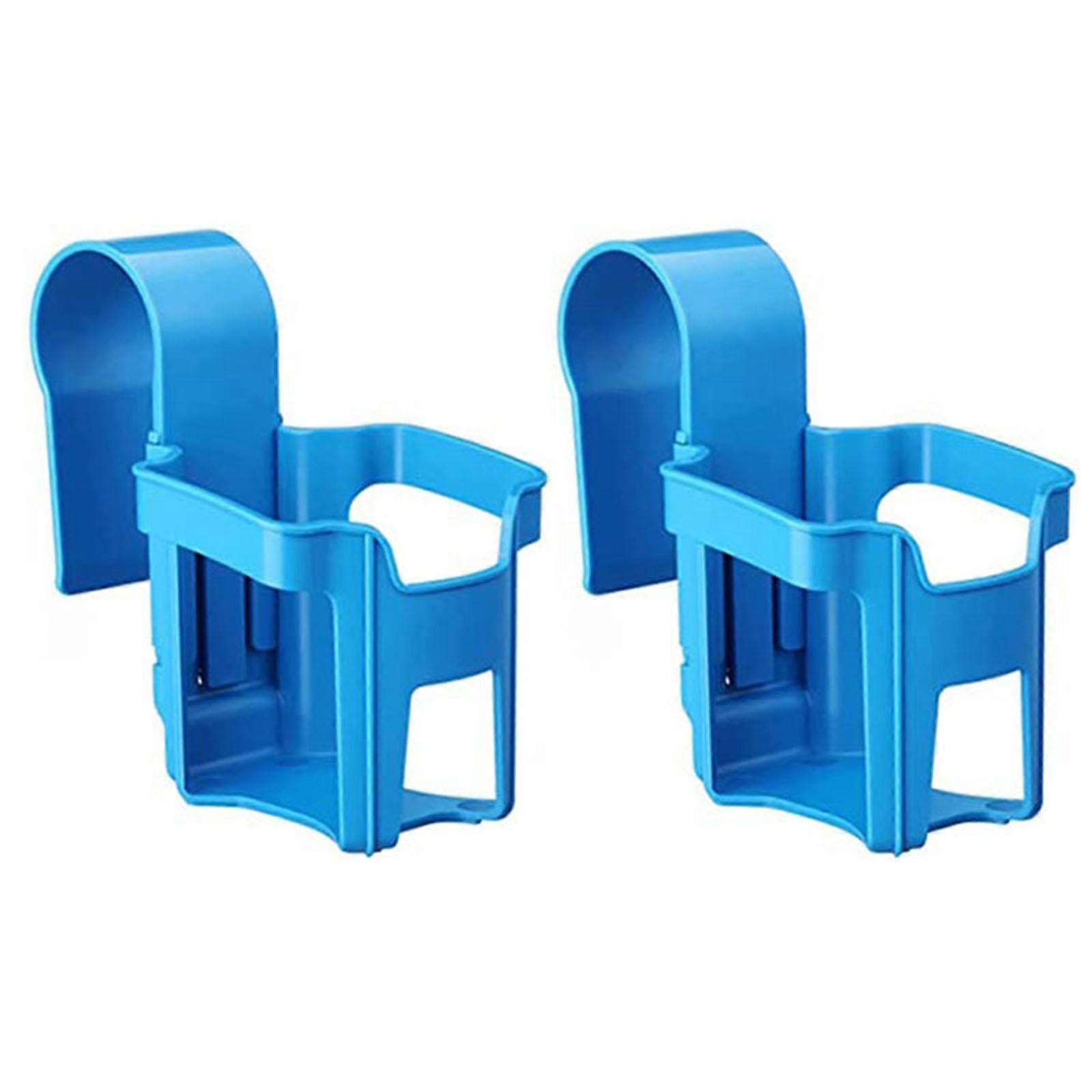 Poolside Cup Holder Non-Spilling Beer Storage Hook Shelf Drink Holder for Above Ground Pools Easy Install Pool Accessory Blue