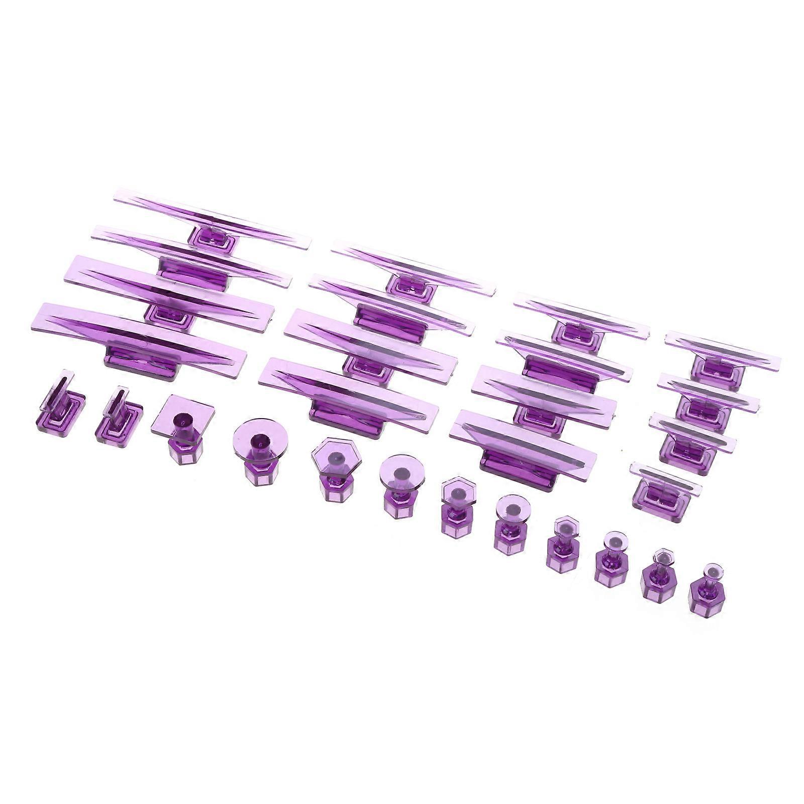 28 Pcs Glue Pulling Tabs Gasket Sheet for Repairing Dent Tool Removal Repair Tools Set Hail Damage Dent Puller Kit