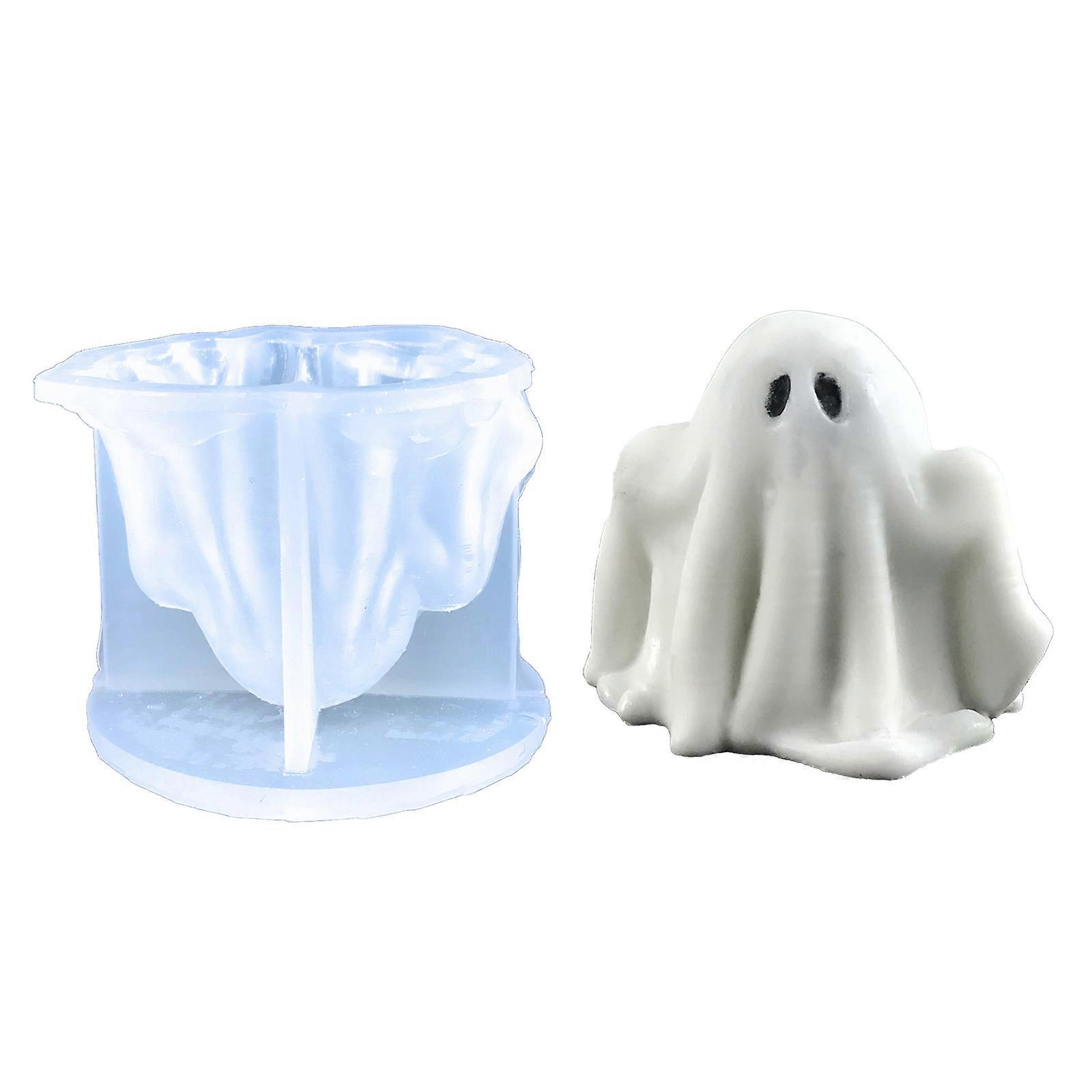 Halloween Ghost Candle Molds,3D Ghost Silicone Molds for DIY Epoxy Resin Casting,Handmade Aromatherapy Candle, Wax,Soap Multicolor