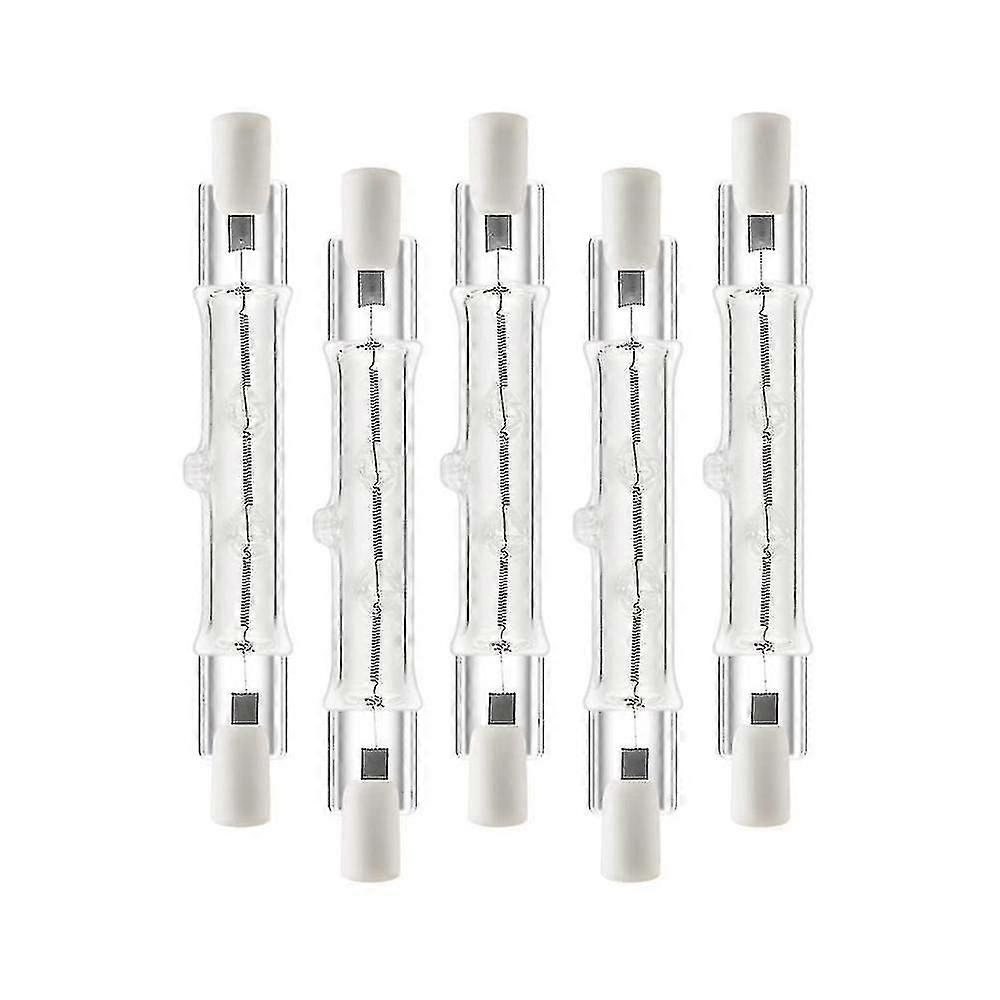 5パックR7s 118mm 300w 230v、r7sハロゲンリニア電球、建設用調光可能なハロゲンランプwo-MEINI