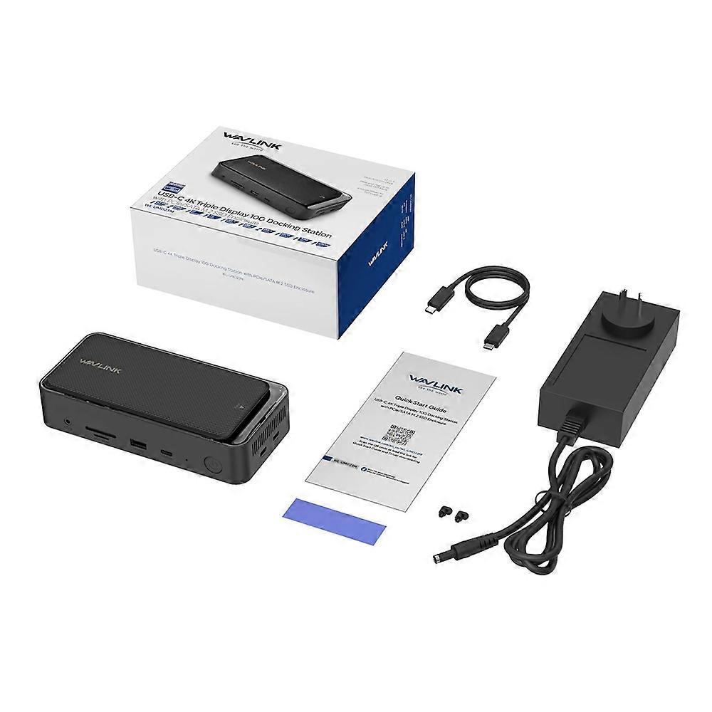 WAVLINK UMD23M 13 In 1 USB C Hub with 10Gbps M.2 PCIe SATA SSD Enclosure Docking Station for Laptop 