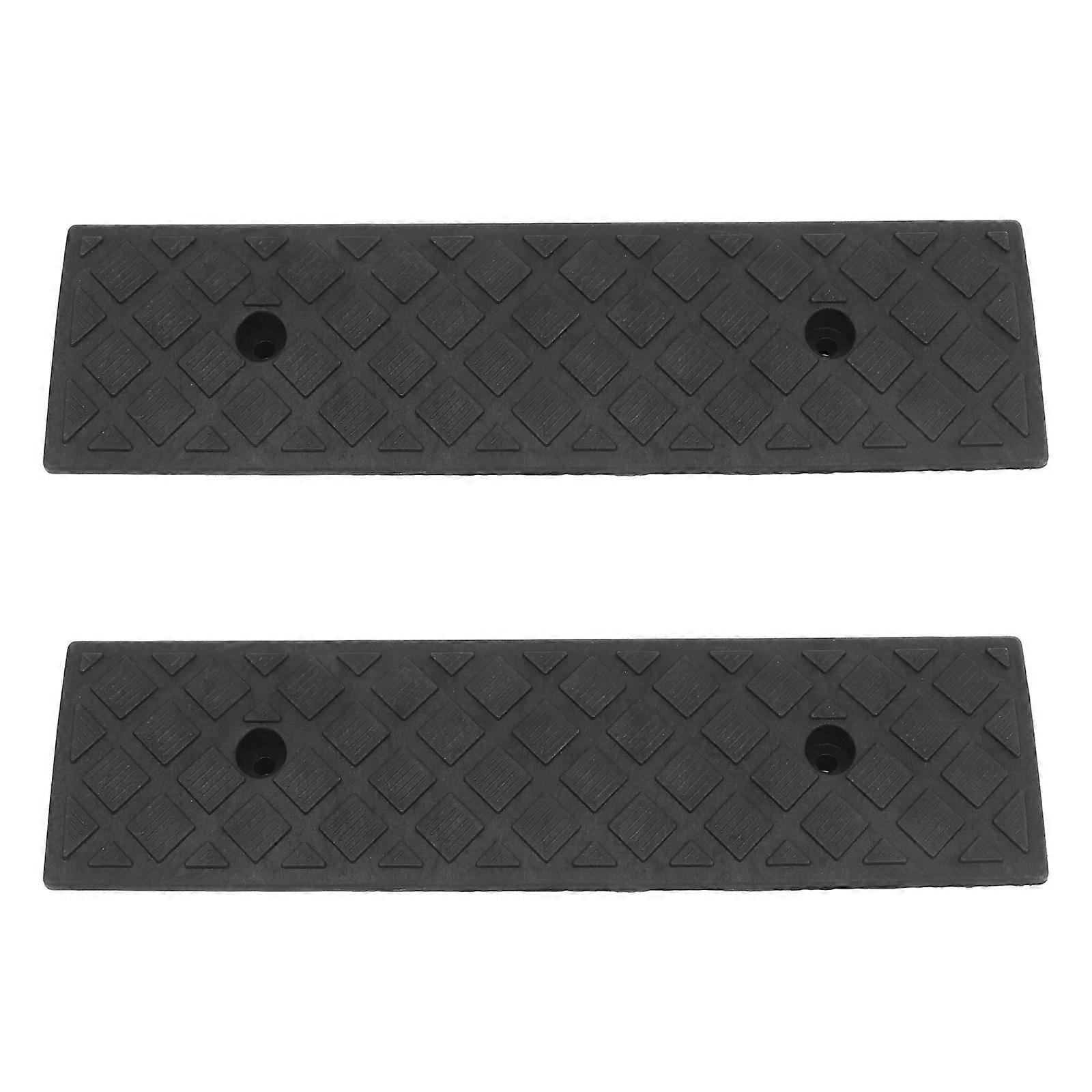 Plastic Ramps for Cars and Wheelchairs – Interlocking Design, Non Slip Surface for Safe Passage Over Steps and Curbs
