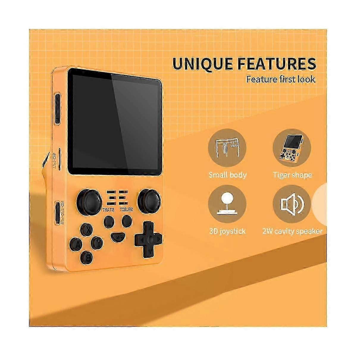 Retro Game Console 16g+32g 3.5 Inch Ips Screen Handheld Video Game Console Open Source Syste
