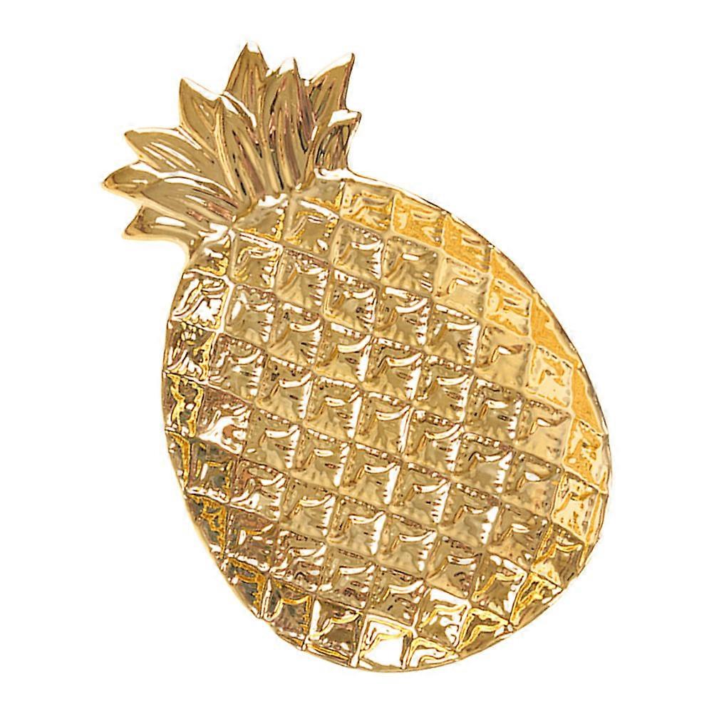 Pineapple Design Fruit Plate Ceramic Snack Plate for Home Use