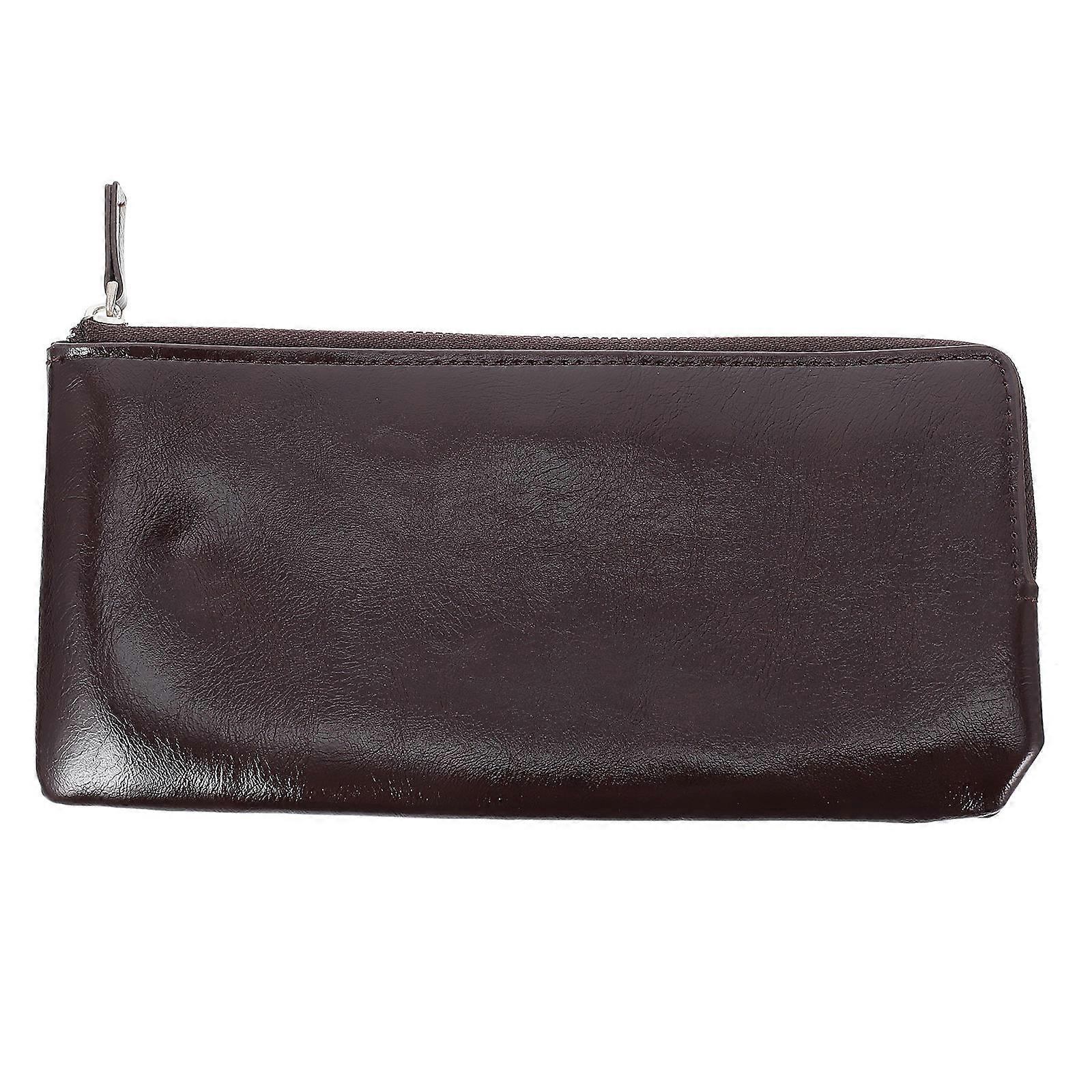 Men's Long Wallet Multi Functional Coin Purse Soft PU Credit Card Holder Durable Money Storage Pouch with Smooth Finish