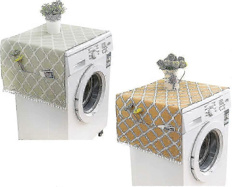 PC Fridge Cover, Refrigerator Protector, Washing Machine Dust Cover with Side Pockets