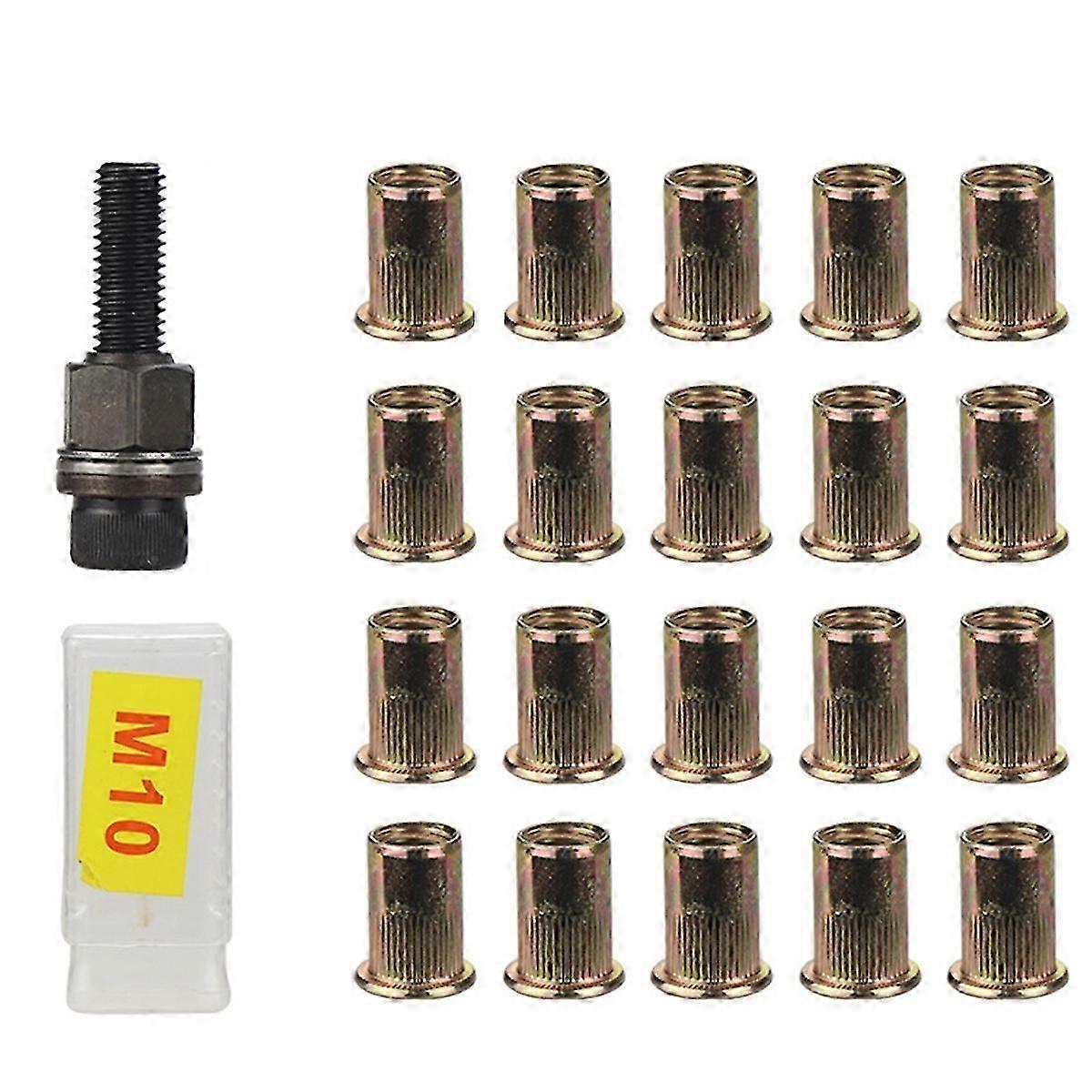 21pcs Rivet Nut Tools Hand Rivet Nut Simple Installation Manual Riveter for Rivnuts Tools for Nuts M10