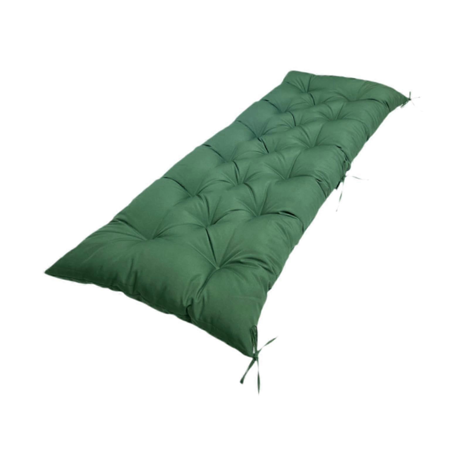 Pads for the garden bench, rectangular pad with ties, green