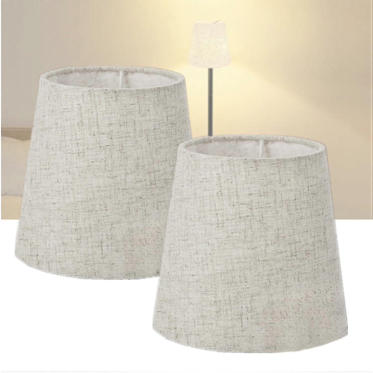 2 Pack E14 Bedside Lampshade Wall Light Crystal Chandelier Fabric Lampshade for Table Lamps Bedside Table Wall Light 15 x 14 x 11 cm