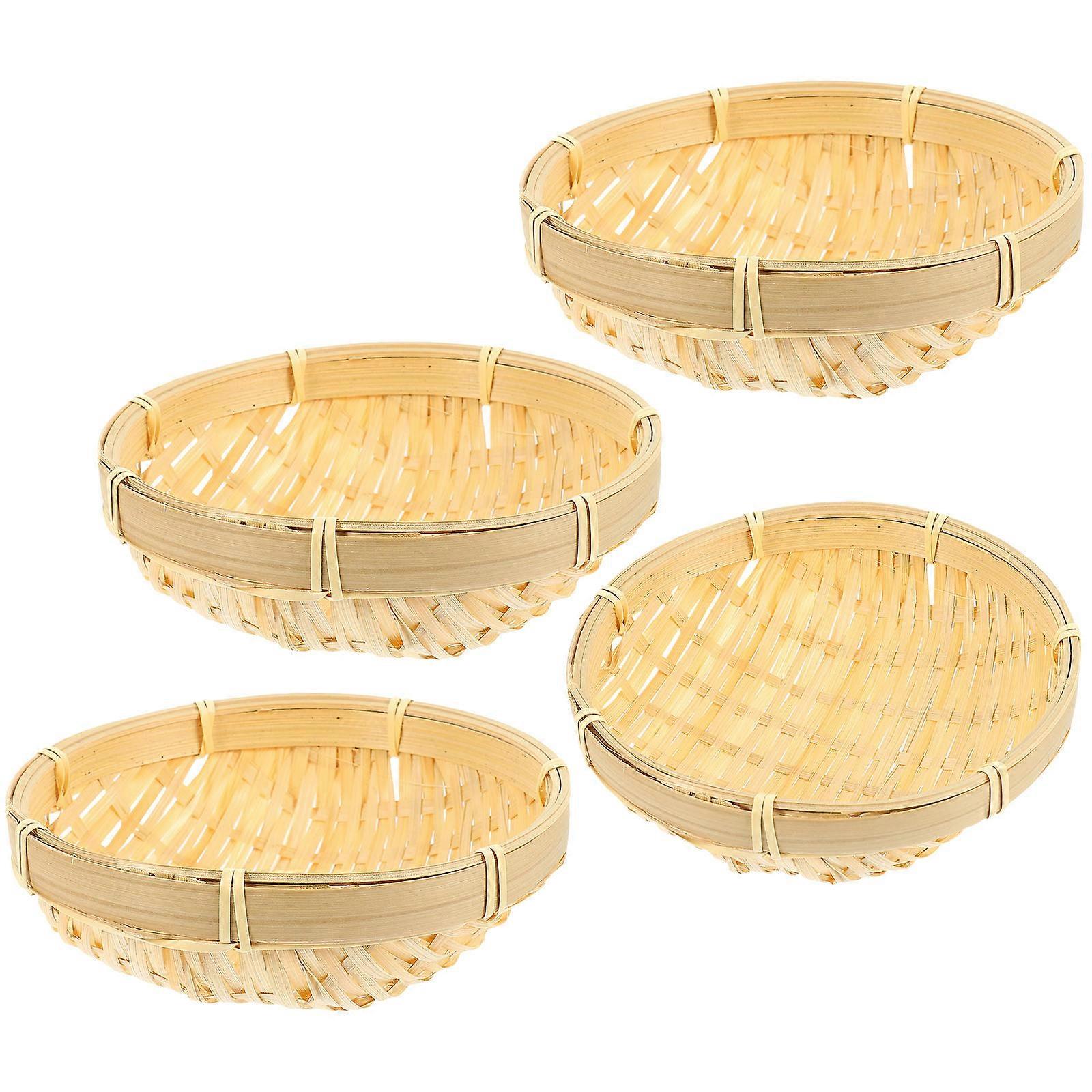 4pcs Woven Handmade Storage for Snacks Cookies Nuts