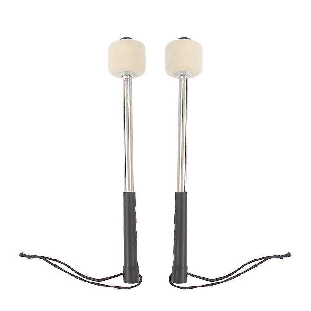 2pcs Bass Drum Mallets with Wool Felt Head Percussion Instrument Accessory
