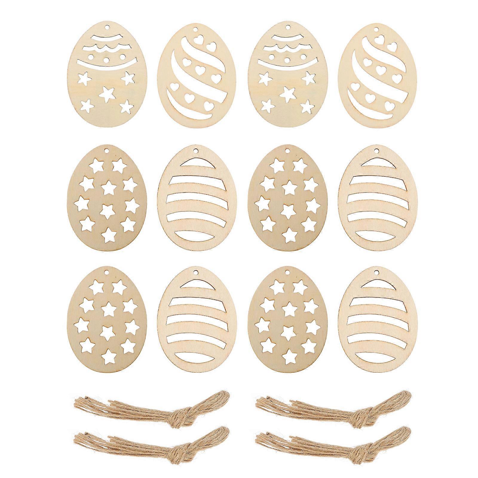 Easter Rabbit Wooden Decorations for DIY Craft Projects and Party Favors 40Pcs