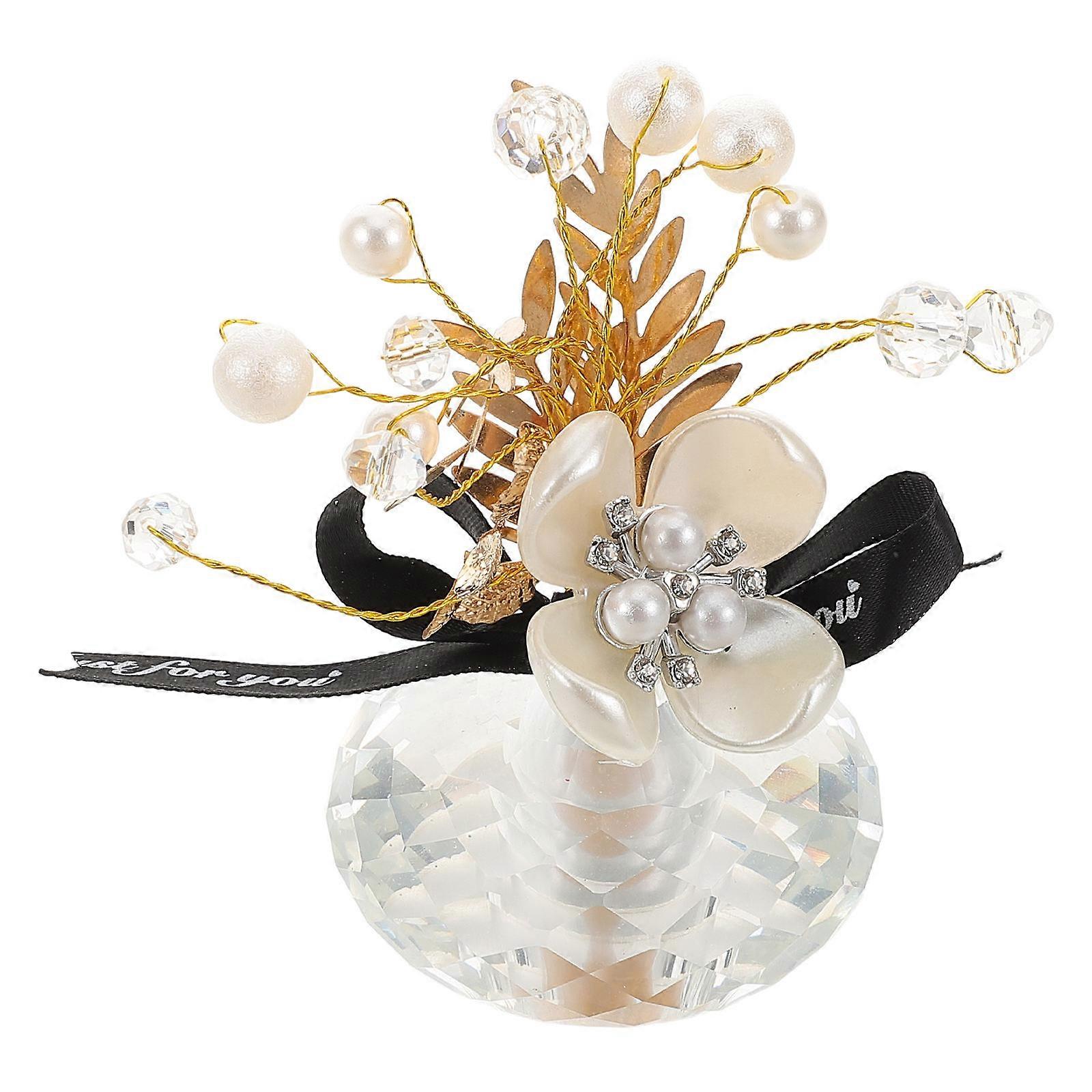 Certainly! Here's an elegant and engaging product description for your **Floral Dashboard Decor with Charming Crystal Vehicle Ornament**, perfect for