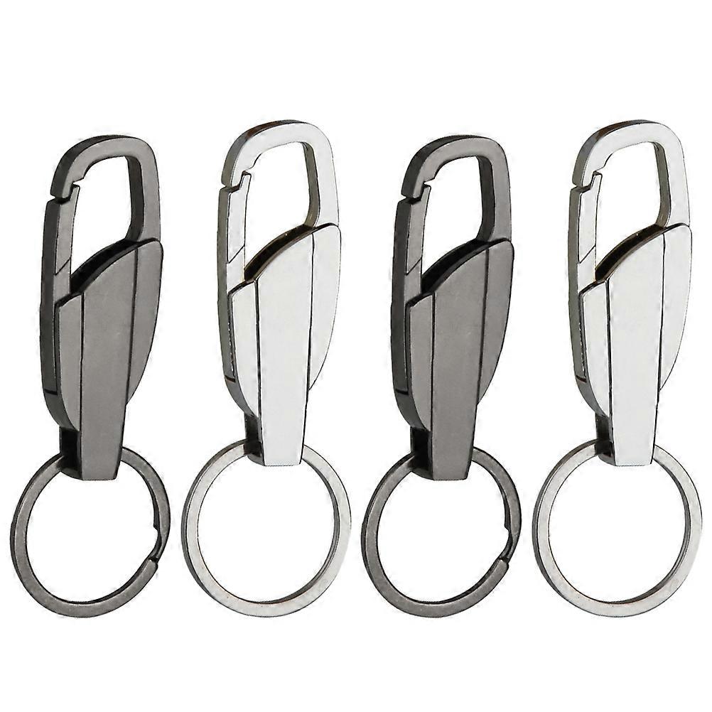 Belt Key Holder Key Rings Gifting Simple Silver 8.2x3.2cm