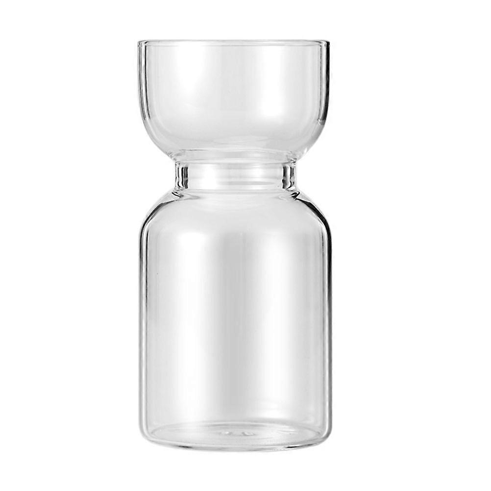 Novel Design Saturn Hourglass Shaped Glass Cup for Coffee Home Use 310ml 1Set